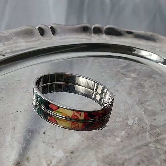 Christian Lacroix Colorful Hinged Bracelet With Safety - Picture 8 of 15